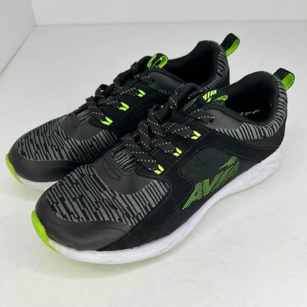 Avia Boys AVI-RYDER Black Synthetic Low Top Sneakers Size 5 Walking Shoes